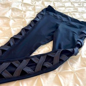 90 Degree by Reflex Ballet Barre Workout Lounge Leggings L